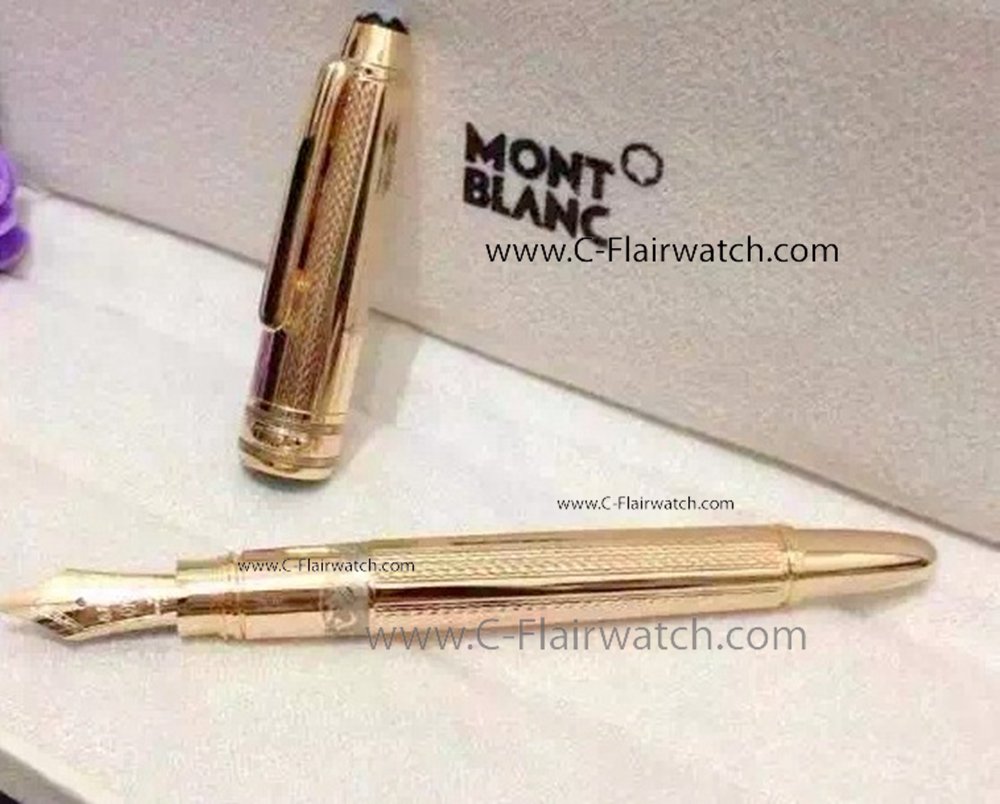 Buy Copy Mont Blanc Meisterstuck All Gold Fountain Pen Mini Size